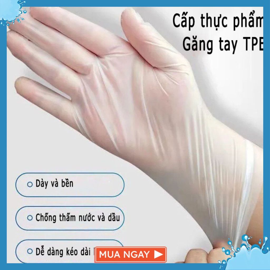 [Siêu Rẻ] Hộp 100 Cái Găng Tay Dùng 1 Lần Làm Bếp Nấu Ăn Vệ Sinh Siêu Dai Siêu Bền - GANG TAY ĐA NĂNG