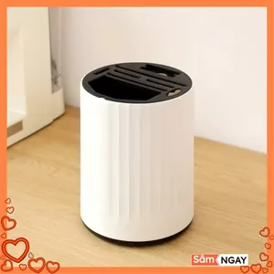 ỐNG ĐỰNG ĐŨA XOAY 360 - Hộp đựng đũa HÌNH TRÒN XOAY thông minh chia ngăn có khay hứng nước - HOPDUNGDUA17