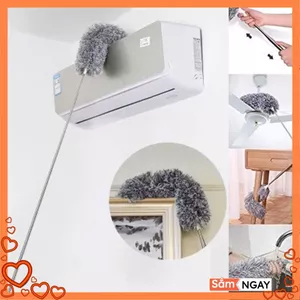 Chổi Quét Trần Gấp Gọn- Lau Bụi- Quét Trần Nhà Thông Minh- CHỔI PHỦI BỤI CÁN DÀI - MÃ: CHOI3400