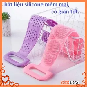 DÂY CHÀ LƯNG- ĐAI TẮM SILICON - Chà Lưng 2 Mặt Gai Tẩy Tế Bào Chết - Massage Cơ Thể Khi Tắm