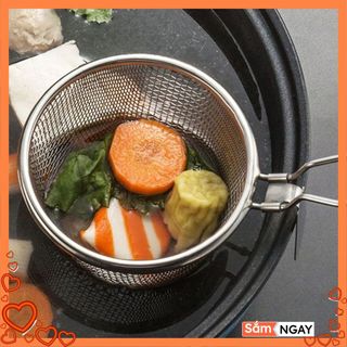 Giỏ Lưới Vớt Mì - Bún - Rau - Thức Ăn Nhúng Lẩu - VỢT LƯỚI VỚT GIA VỊ TOPPING