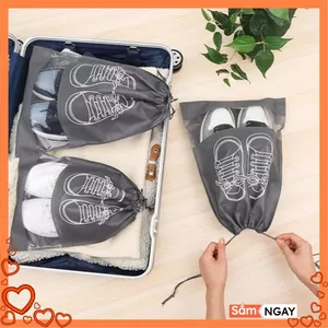 Túi đựng giày dây rút - túi đựng giày chất vải dày size lớn - TÚI ĐỰNG VẢI HÌNH ĐÔI GIÀY - TUIDUNGGIAYDEP537