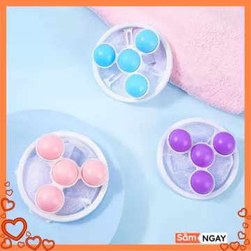 [COMBO 10] PHAO LỌC CẶN MÁY GIẶT THÔNG MINH - Phao Lọc Cặn Máy Giặt Hình Bi Tròn Túi Lưới Lọc Bụi Bẩn Máy Giặt Tiện