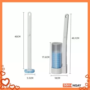 Chổi Cọ Nhà Vệ Sinh Dùng 1 Lần- Bộ Cọ Rửa Bồn Cầu Gọn Gàng Có Hộp Và Đầu Cọ Thay Thế - BỘ CỌ RỬA BỒN CẦU DỄ DÀNG VỆ SINH