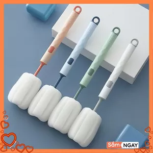 Dụng Cụ Vệ Sinh Cốc - Cán Cầm Chắc Tay- Dễ Dàng Làm Sạch Mọi Ngóc Ngách - Cọ Rửa Cốc Mút Xốp Mềm