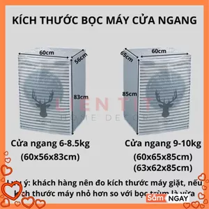 BỌC MÁY GIẶT CỬA NGANG CỬA TRÊN LOẠI DÀY CHỐNG BỤI CHỐNG NƯỚC - Áo Trùm Máy Giặt 7- 8- 9- 10kg Che Phủ Kín Thân Máy