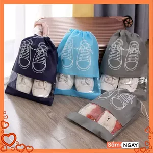 Túi Đựng Giày Dây Rút- Túi Đựng Dây Rút Dày Chất Vải Dày - TÚI ĐỰNG VẢI HÌNH ĐÔI GIÀY - MÃ: TUI DUNG GIAY 589