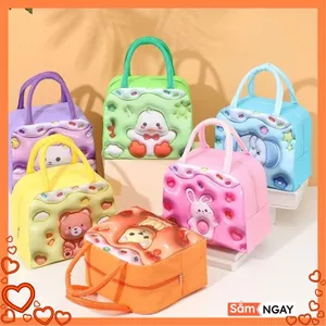 Túi Đựng Cơm Giữ Nhiệt Hoạt Hình 3d-Túi Giữ Nhiệt Cartoon Tiện Dụng - TÚI ĐỰNG CƠM TRƯA GIỮ NHIỆT LÂU BỀN ĐẸP