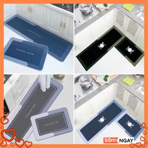 Bộ 2 Thảm Lau Chân Nhà Bếp Silicon Thấm Hút Nhanh- THẢM LAU CHÂN NHÀ BẾP CHỐNG TRƯỢT - THAMNHABEP451