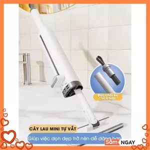 CÂY LAU BÀN BẾP TỰ VẮT THÔNG MINH MINI 25CM - Cây Lau Bọt Biển Siêu Thấm Hút Đa Năng - Gập Gọn Hàng Loại 1