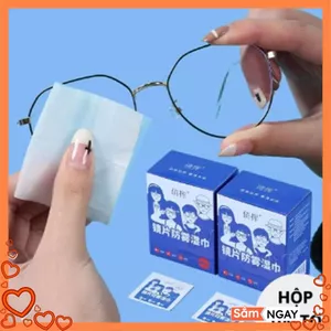 Hộp 100 Khăn Lau Kính Nano Chống Bám Hơi Nước-Khăn Lau Kính Nano Siêu Tiện Lợi - GIẤY LAU KÍNH CHỐNG MỜ SƯƠNG HIỆU QUẢ