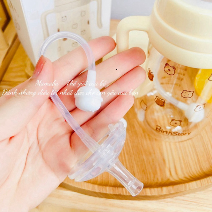 Ống Hút Chuyển Đổi, Ống Hút Thay Thế Núm Ti Có Quả Tạ Chống Sặc Thay Thế Cho Bình Cổ Rộng ( Moyuum,