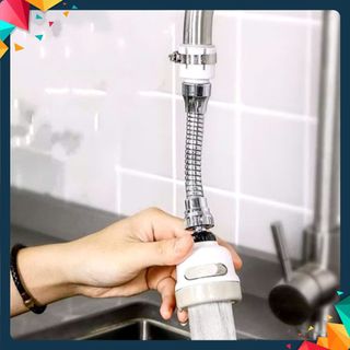 VÒI NƯỚC TĂNG ÁP- Đầu vòi rửa bát tăng áp chống bắn nước- có 2 chế độ nước xoay 360 độ - MA: DAUVOITANGAP3