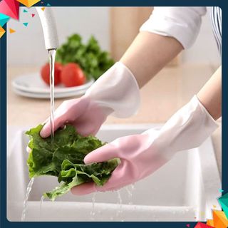 ĐÔI GĂNG TAY CAO SU 2 MÀU - Gang Tay Rửa Bát- Bao Tay Cao Su 2 Màu Siêu Dai Rửa Chén- Giặt Đồ- Vệ Sinh - GANG TAY