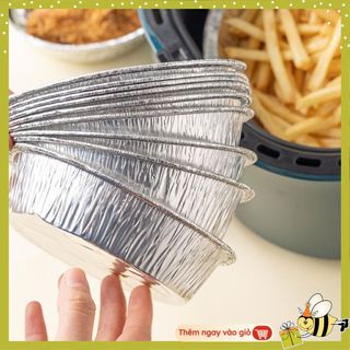 [COMBO 10] Khay Giấy Bạc Lót Nồi Chiên Không Dầu Tái Sử Dụng Nướng Nồi Chiên Không Dầu Đồ Nhà Bếp - KHUÔN GIẤY BẠC TRÒN