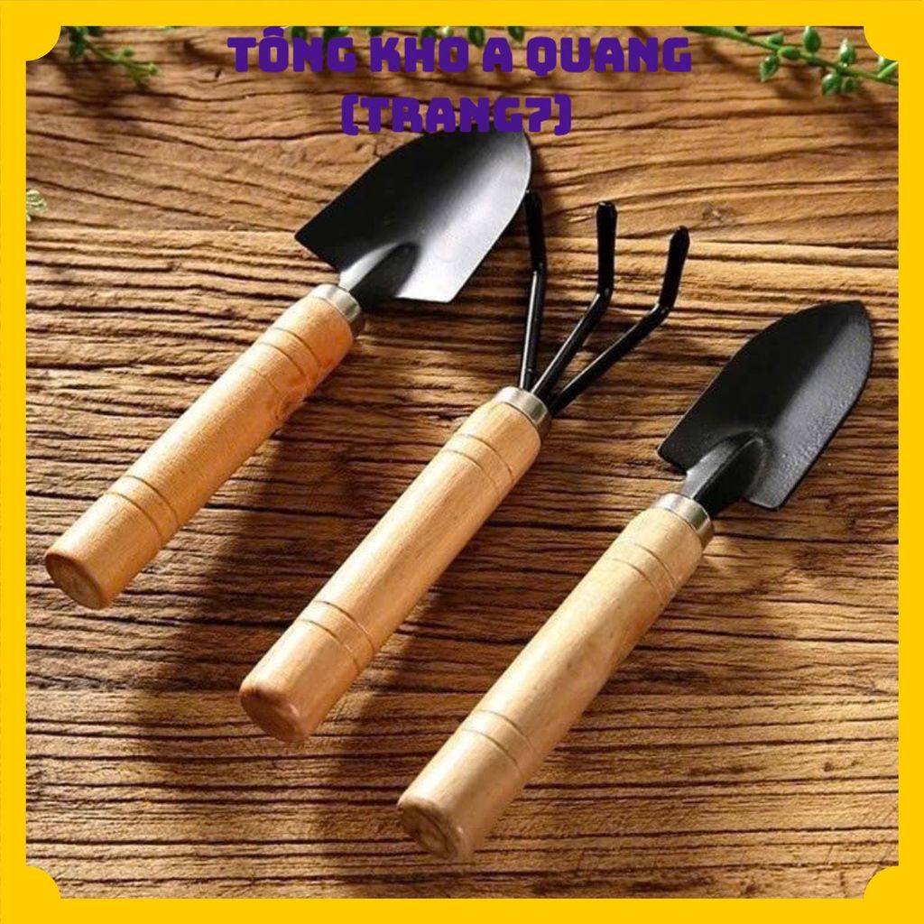 Bộ 3 Dụng Cụ Làm Vườn Mini – Combo Tiện Ích Cho Việc Trồng Hoa, Chăm Sóc Vườn Nhỏ Tại Nhà
