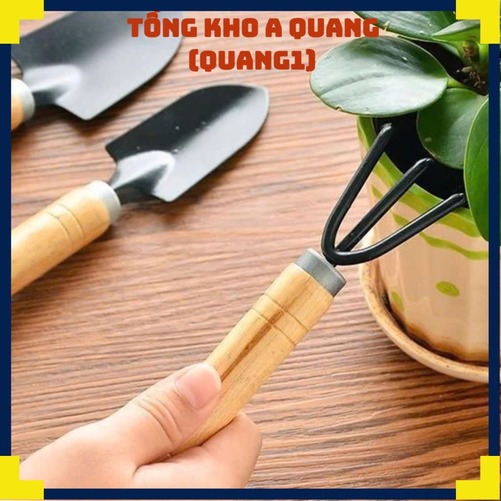 Bộ 3 Dụng Cụ Làm Vườn Mini Gọn Nhẹ – Combo Dụng Cụ Trồng Hoa Cầm Tay Tiện Lợi Cho Người Mới Bắt Đầu