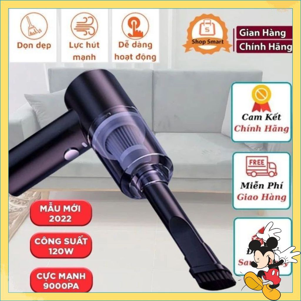 Máy hút bụi cầm tay mini lực hút siêu mạnh hút bụi ô tô giường đệm sạc USB - Máy Hút Bụi Ô Tô, Giường Nệm, Lông Chó Mèo
