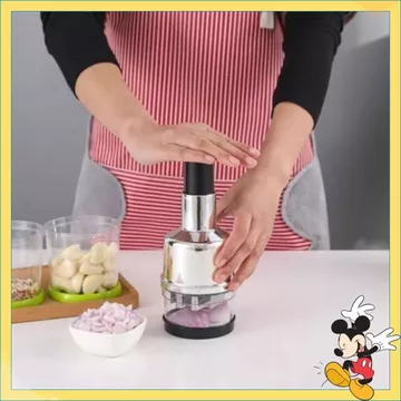 Dụng Cụ Dập Tỏi- Ớt- Hành - Dụng Cụ Nghiền Gia Vị Tiện Lợi - XAY HÀNH TỎI, ỚT NHÀ BẾP BẰNG NHỰA VÀ THÉP KHÔNG GỈ