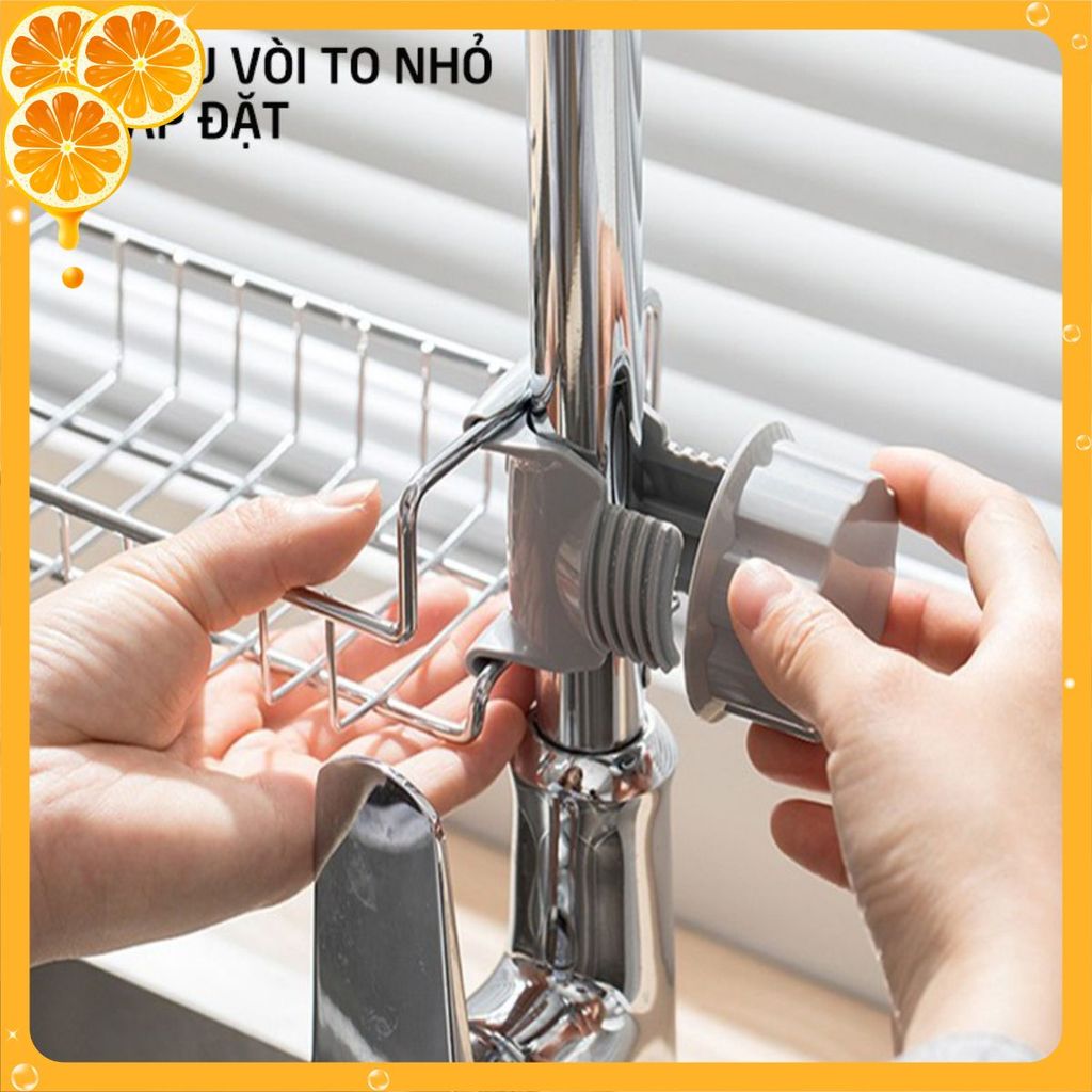 Khay Inox Gắn Vòi Rửa Bát- Giá Inox Thép Không Rỉ Treo Vòi - Nhà Tắm -Chậu Rửa Bát - Toilet Để Đồ Đa Năng - KHAYDEDO69