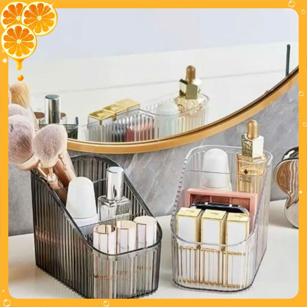 HỘP ĐỰNG MỸ PHẨM ĐỂ BÀN ĐA NĂNG - Hộp Để Đồ Đa Năng Trong Suốt Chất Liệu Nhựa Acrylic - KT 9X15X12CM