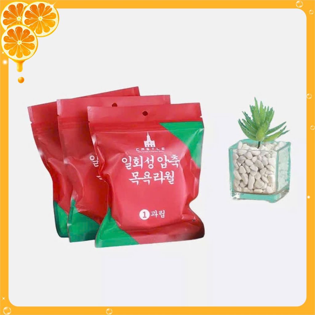 Khăn tắm du lịch hàn quốc - KHĂN TẮM NÉN ĐỎ - MÃ: KHANNEN9632