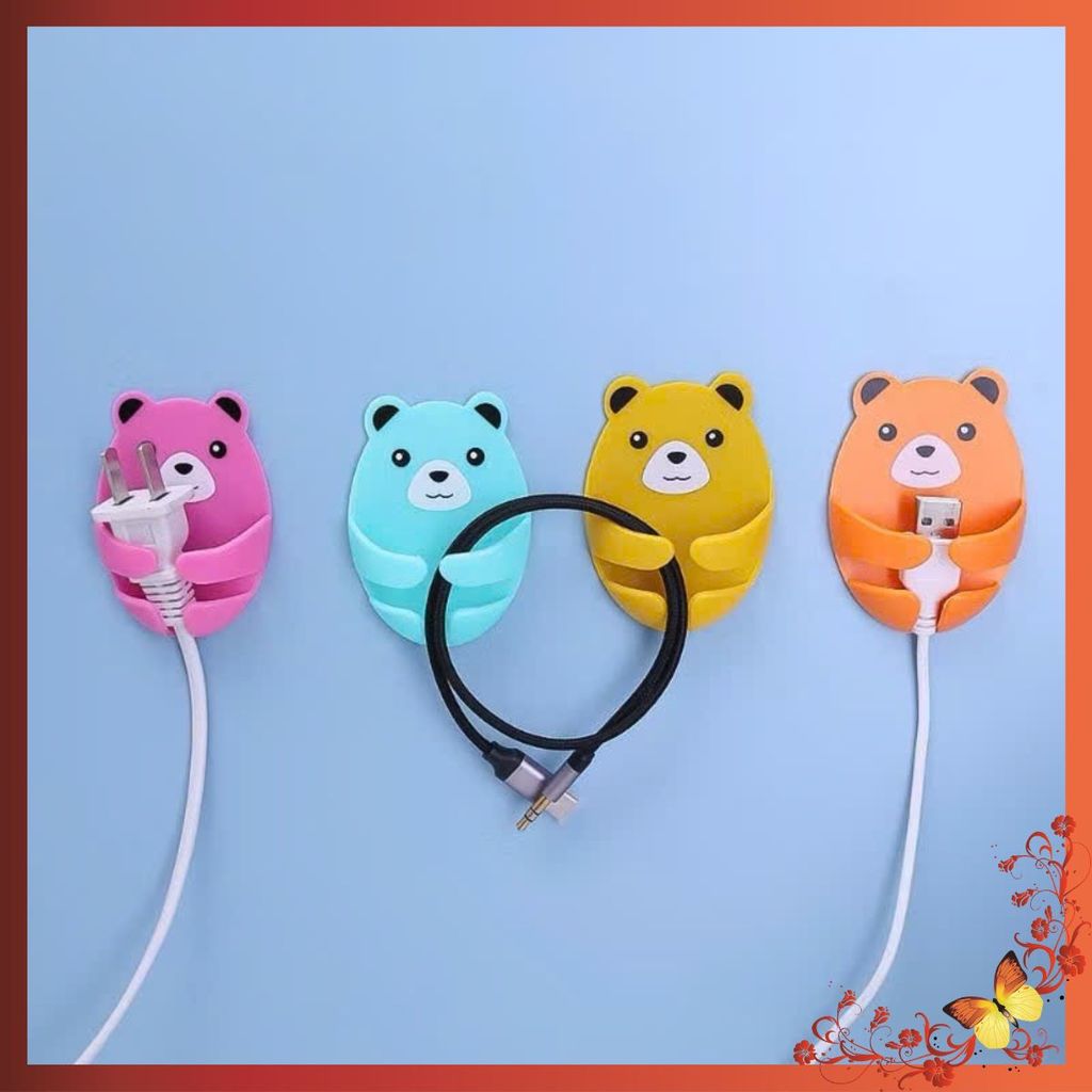(COMBO 5) MÓC GẤU CUTE GIÚP SẮP XẾP DÂY ĐIỆN - Đầu Phích Cắm Gọn Gàng Và Tăng Tính Thẩm Mỹ