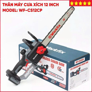 Thân máy cưa xích pin WORKFIX WF-CS12CP, Không chổi than Lam dài 260mm, Tốc độ 3600v/p