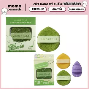 Bông mút bọt biển rửa mặt, mask đất sét AMORTALS