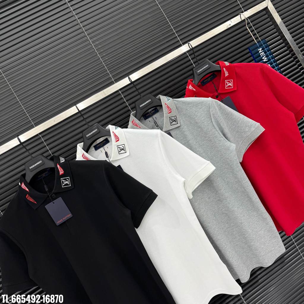 ÁO polo nam cổ tròn họa tiết tay ngắn phong cách trẻ trung chuẩn from