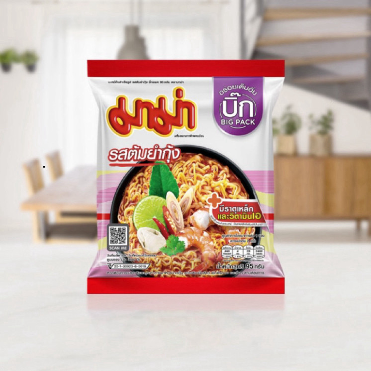 MÌ MAMA GÓI 95G(Thịt Bằm-Tomyum-Lẩu Thái)-THÙNG 24