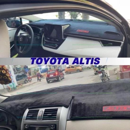Hàng 3 Lớp Xe Hơi! Thảm Taplo Chống Nóng Toyota Altis (2001-2025) - Bảo vệ da taplo, Chống nứt.