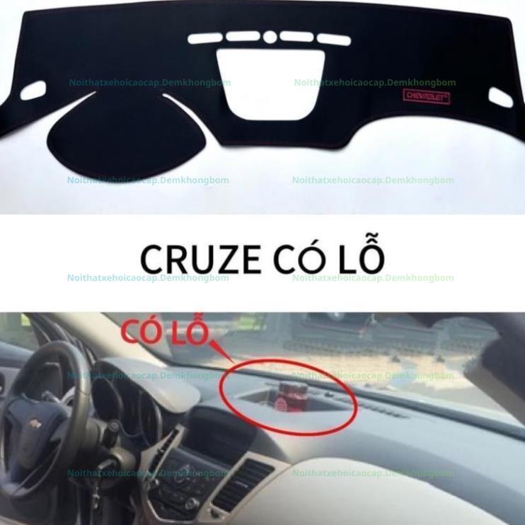 Thảm taplo Ô tô Chevrolet (Aveo, Cruze, Colorado, Spark, Captiva) Hàng 3 Lớp Da Carbon: Chống nóng, bảo vệ taplo xe.
