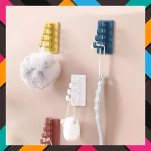 COMBO MÓC DÁN TƯỜNG 4 NHÁNH XOAY HÌNH CÂY THÔNG - Móc Treo Đồ Dán Tường 4 Nhánh Đa Năng