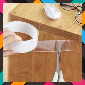 ❌RỘNG 3CM❌ BĂNG DÍNH 2 MẶT DÀI 1M- 3M- 5M CHẤT NANO - Băng Keo Trong Suốt Siêu Dính Mọi Bề Mặt AK568