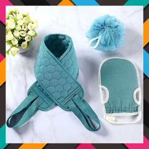 SET 3 MÓN ĐỒ TẮM - Bộ Bông Tắm- Sét Khăn Tắm- Cọ Lưng- 3 Trong 1 Tiện Dụng Dùng Nhà Tắm Màu Ngẫu Nhiên MA: BONG TAM