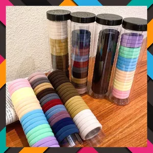 HỘP DÂY THUN CỘT TÓC DỄ THƯƠNG CHO BÉ - Dây Buộc Tóc Nữ Mềm Mại Bền Đẹp-Set 20 Dây Chun Nhiều Màu