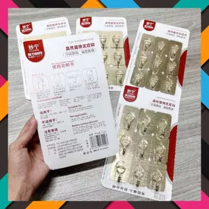 Vỉ Móc Dán Tường Siêu Dính Treo Quần Áo Khăn Túi Xách Vật Dụng Nhà Bếp - VỈ 9 MÓC CHỮ NHẬT NHỎ GỌN MA: MOC DAN