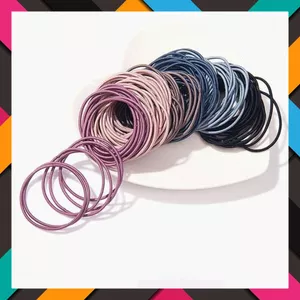 Combo Set 80-90 Dây Chun Buộc Tóc - Chun Dây Buộc Tóc Hàn Quốc Đủ Màu Có Túi Zip AK5879