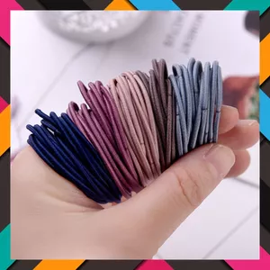 SET 100 DÂY CHUN BUỘC TÓC TRƠN ĐỰNG TÚI ZIP MIX MÀU XINH XẮN - Dây Chun Buộc Tóc Chính Hãng MÃ: AK656
