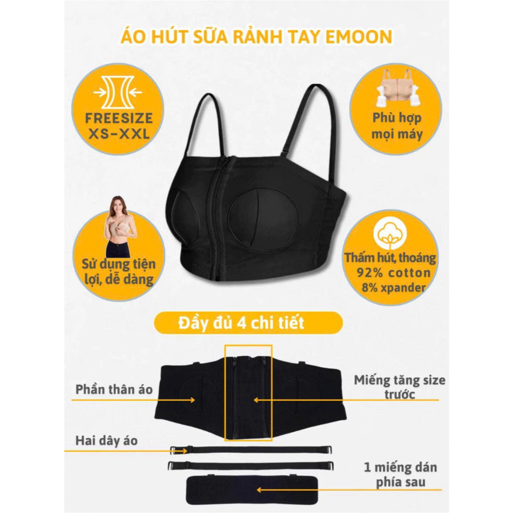 Áo hút sữa rảnh tay ôm trọn bầu ngực hút sữa dễ dàng,chất vải mịn mát co dãn 4 chiều thấm hút mồ hôi