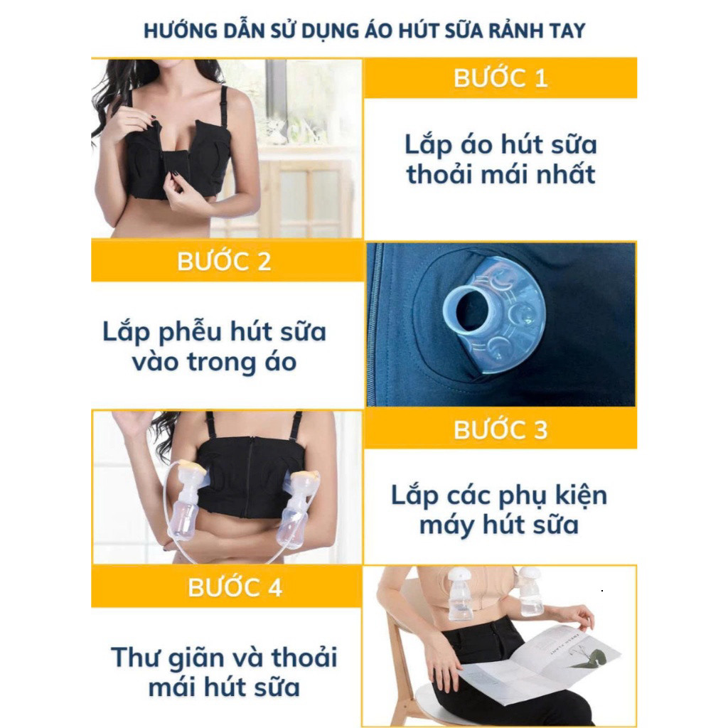 Áo hút sữa rảnh tay ôm trọn bầu ngực hút sữa dễ dàng,chất vải mịn mát co dãn 4 chiều thấm hút mồ hôi