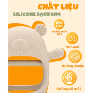 Gặm Nướu Cầm Tay Cho Bé Silicon Siêu Mềm Không Chứa BPA An Toàn Cho Bé