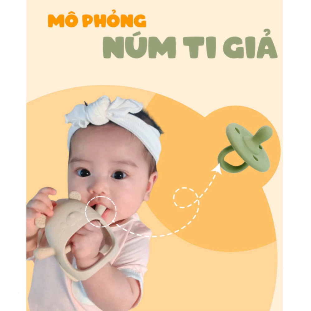 Gặm Nướu Cầm Tay Cho Bé Silicon Siêu Mềm Không Chứa BPA An Toàn Cho Bé