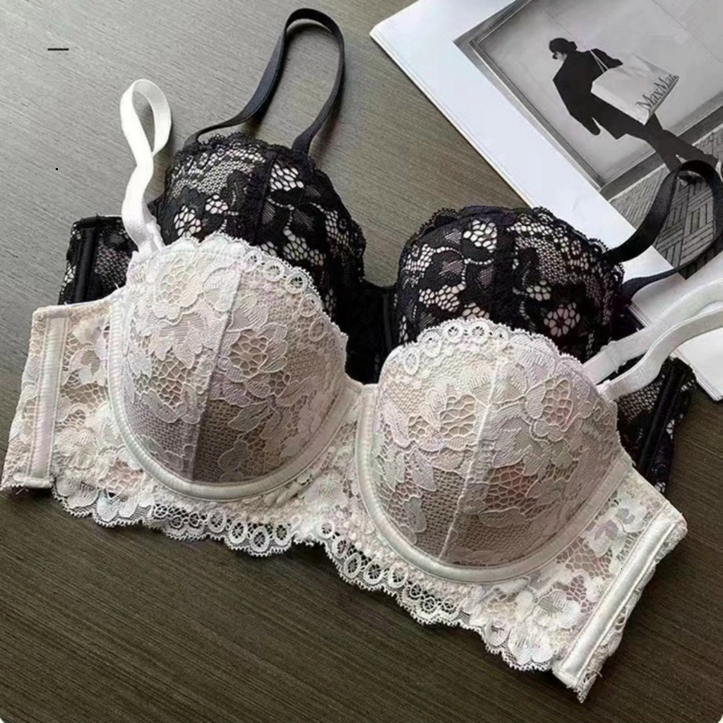 Hot, Áo Lót Nữ Ren Hoa Cúp Ngang Có Gọng Đệm Mỏng Cao Cấp 303 [Phuongthao boutique]