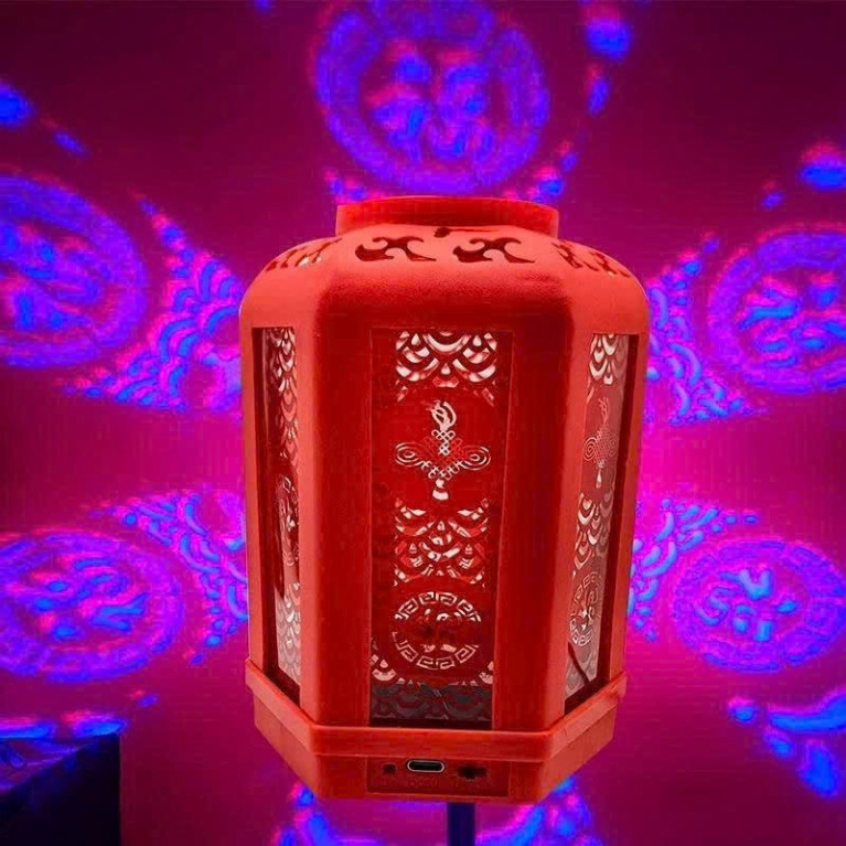 Đèn Chiếu Hình Ngôi Sao Chữ Phúc - Đèn LED Trang Trí Tết 2026 Treo Ngoài Trời Đổi Màu Hàng đẹp ntt95