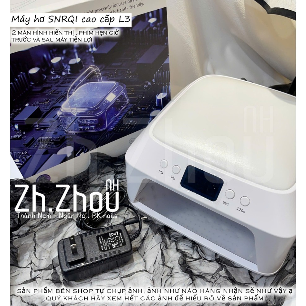 Máy hơ gel SNRQI L3, máy hơ L3 cao cấp ,máy hơ móng SNRQI , Máy sấy gel cao cấp,khoang rộng rãi phụ kiện nail chính hãng