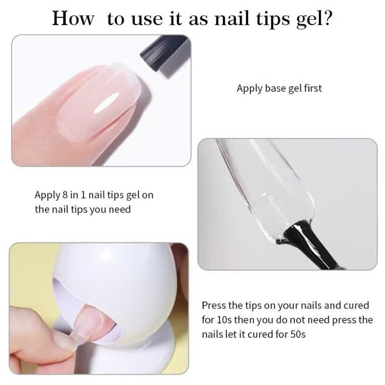Gel 8in1 Born Pretty Glue gel cứng móng tạo cầu hàng chính hãng