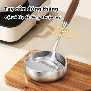 Khay Gác Muôi Vá Inox 304 LIFE, Giá Đỡ Đũa Thìa Nhà Bếp Chống Dính Dầu Giữ Mặt Bếp Sạch Sẽ - KGM01