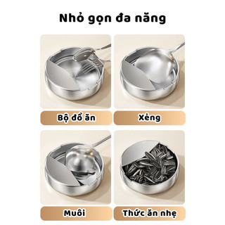 Khay Gác Muôi Vá Inox 304 LIFE, Giá Đỡ Đũa Thìa Nhà Bếp Chống Dính Dầu Giữ Mặt Bếp Sạch Sẽ - KGM01